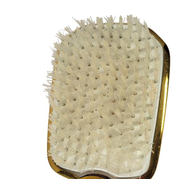 Vintage Gold-Tone Handheld Vanity Mirror Brush Set - Mirror Missing From Frame - Picture 6 of 16